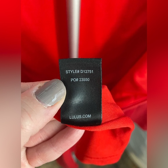 Lulus red bell sleeve dress size small - Picture 4 of 10